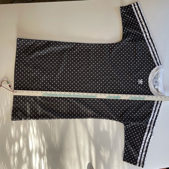 ADIDAS Originals Polka Dot T-Shirt Dress Trefoil XS - Picture 2 of 7